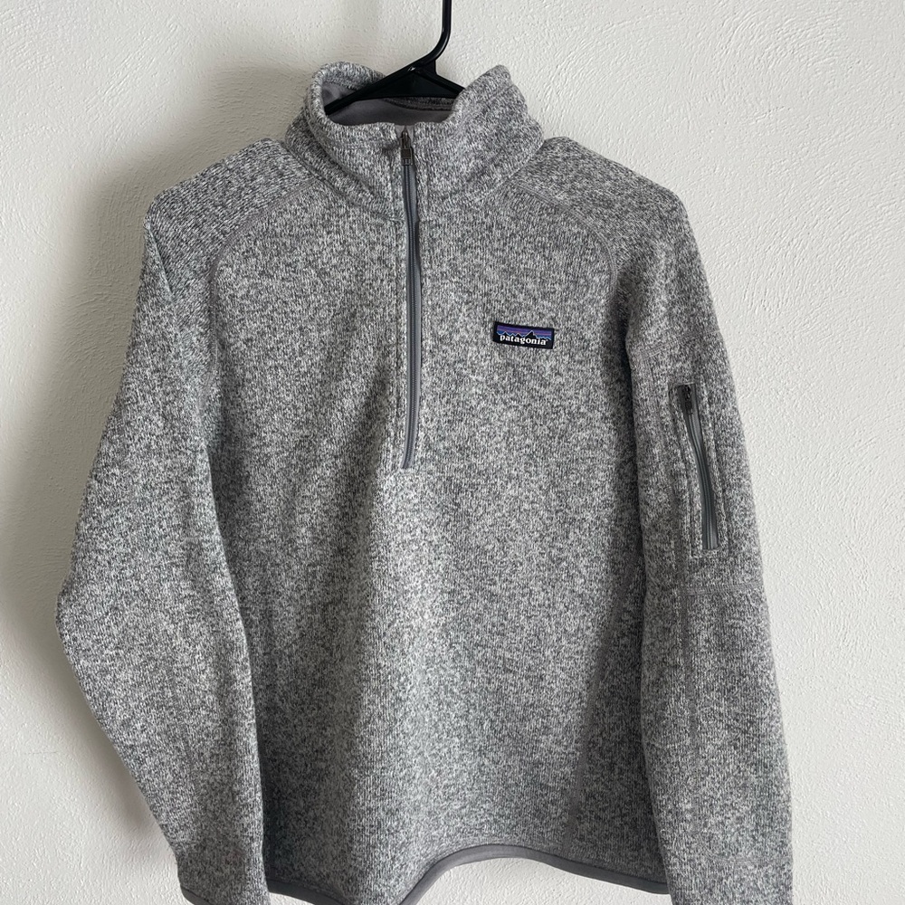 Patagonia Heathered Gray Zip-Up Fleece